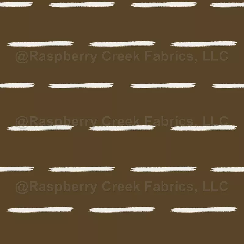 Minimalist Ivory Lines on Dark Brown