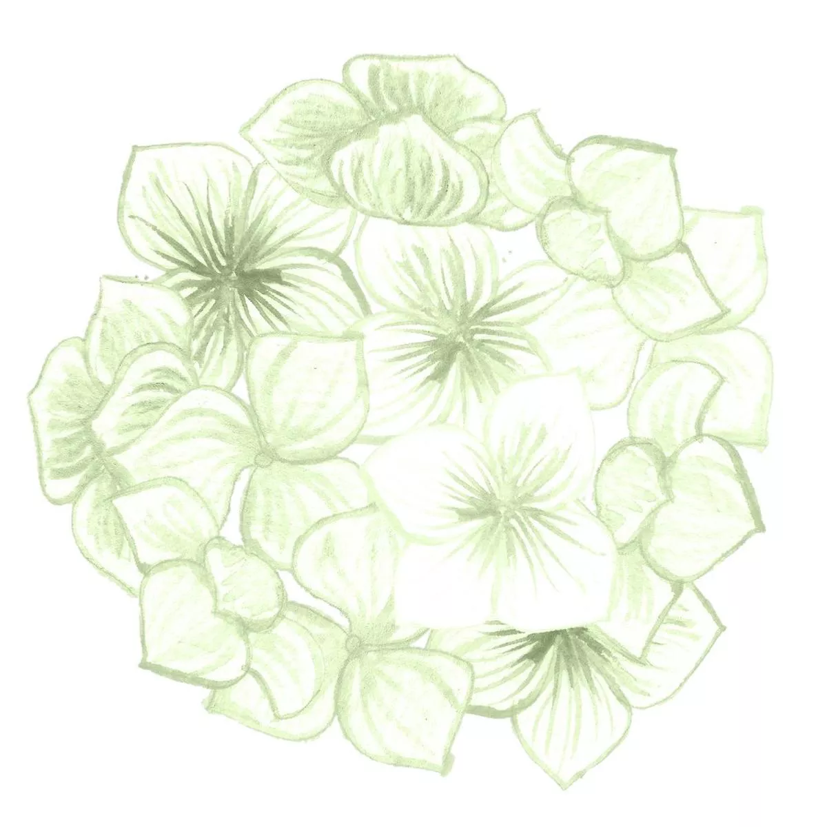 Mint Dreams Flower #1 Fabric Panel