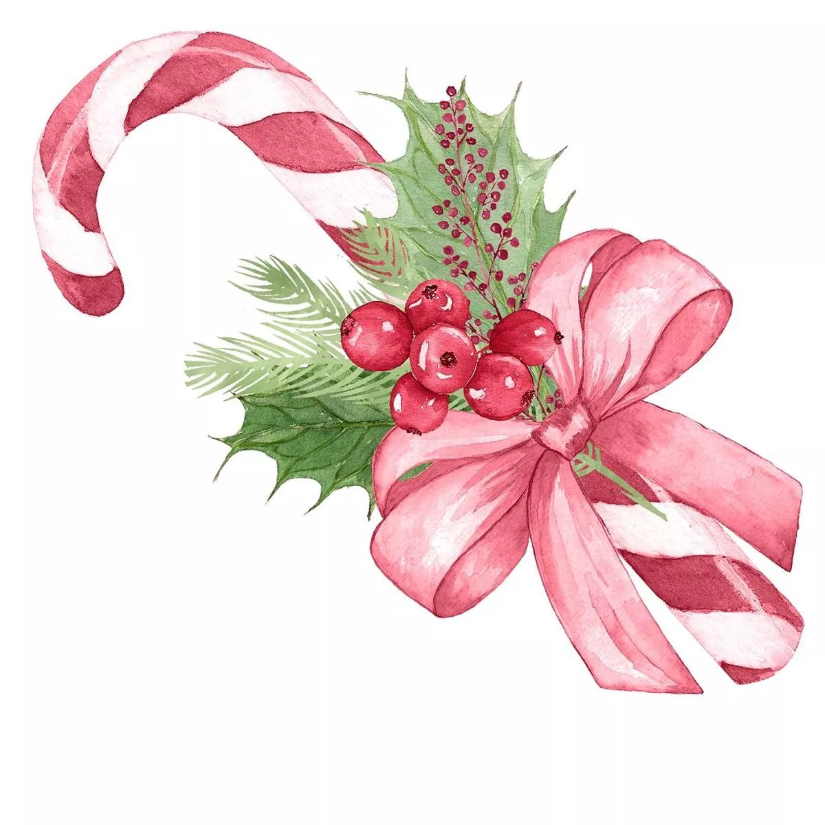mistletoe-christmas-candy-cane-fabric-panel Mistletoe Christmas Candy Cane Fabric Panel
