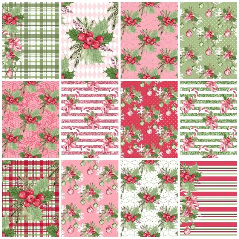 Mistletoe Christmas Fat Quarter Bundle – 12 Pieces