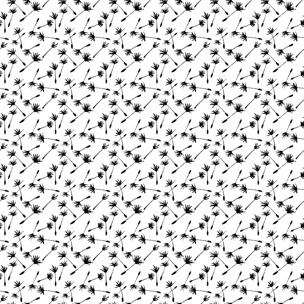 monochrome-floral-4-fabric Monochrome Floral #4 Fabric