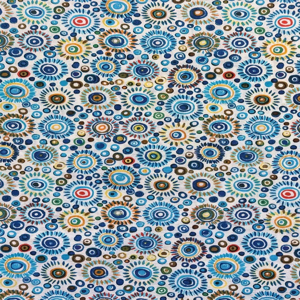 Morocco Sunburst Shirting White / Blue