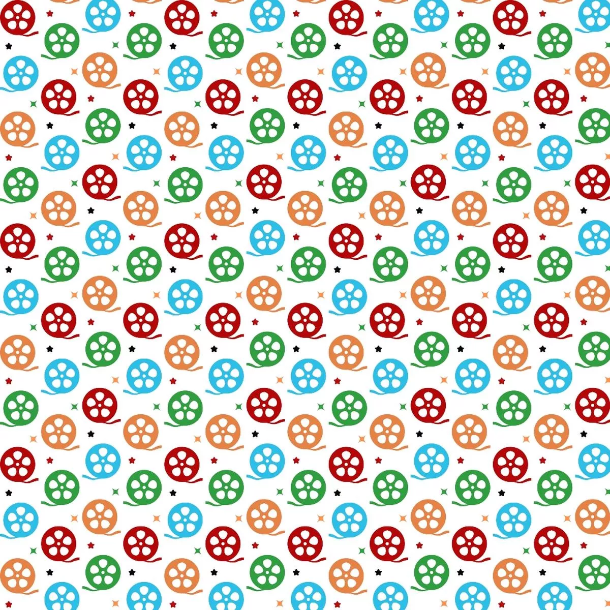 Movie Night Pattern 4 Quilting Cotton Fabric