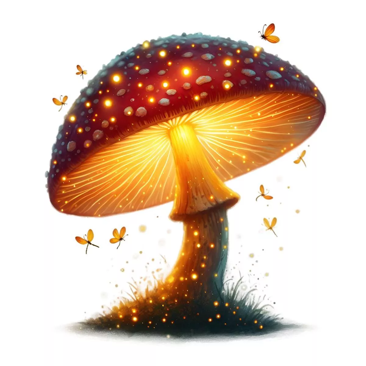 Mushroom Garden #5 Fabric Panel