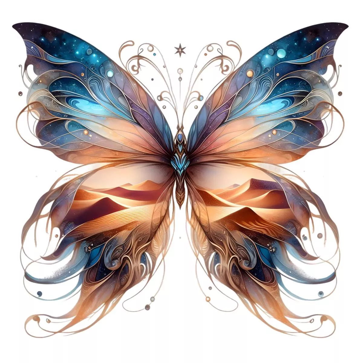mystical-butterflies-sunset-2-fabric-panel Mystical Butterflies Sunset #2 Fabric Panel