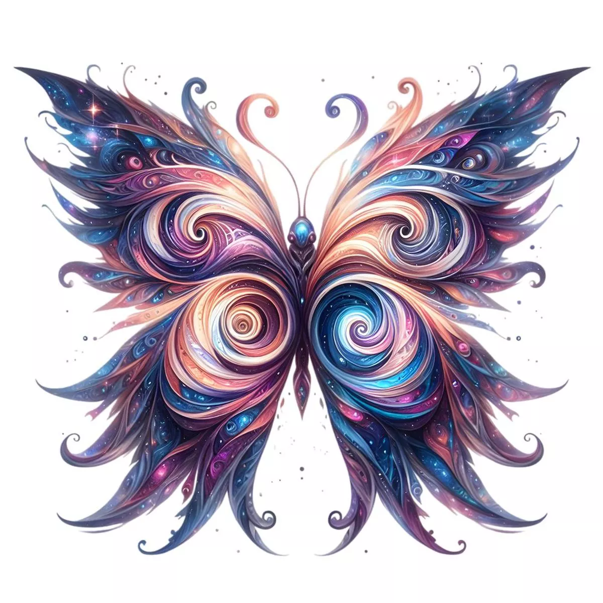 mystical-butterflies-swirls-1-fabric-panel Mystical Butterflies Swirls #1 Fabric Panel