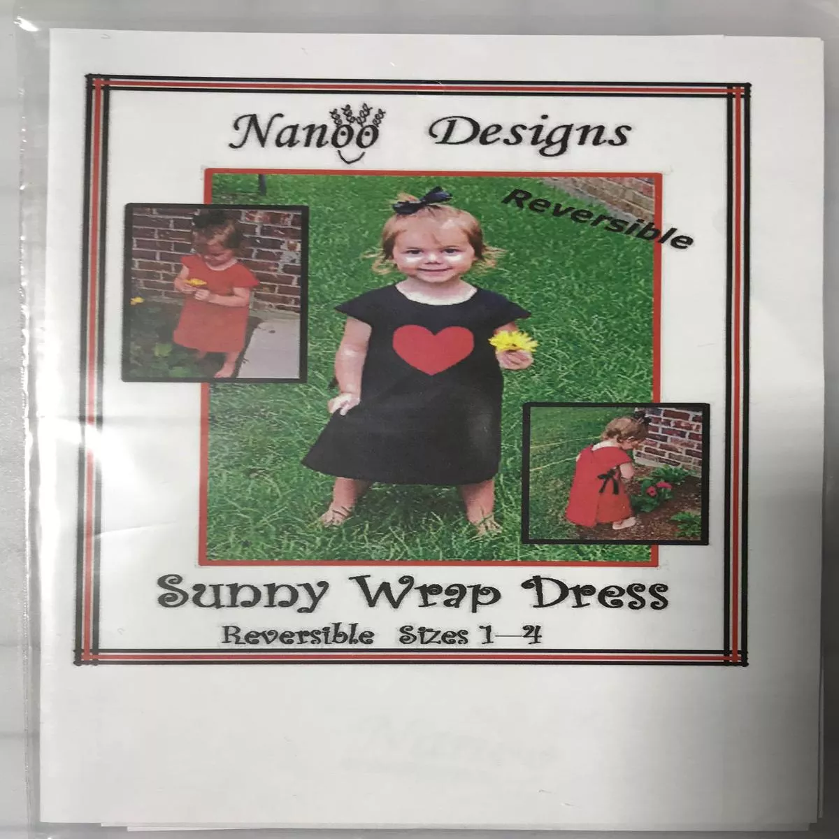 nanoo-designs-sunny-wrap-dress-size-1-4-sewing-pattern Nanoo Designs Sunny Wrap Dress size 1-4 Sewing Pattern