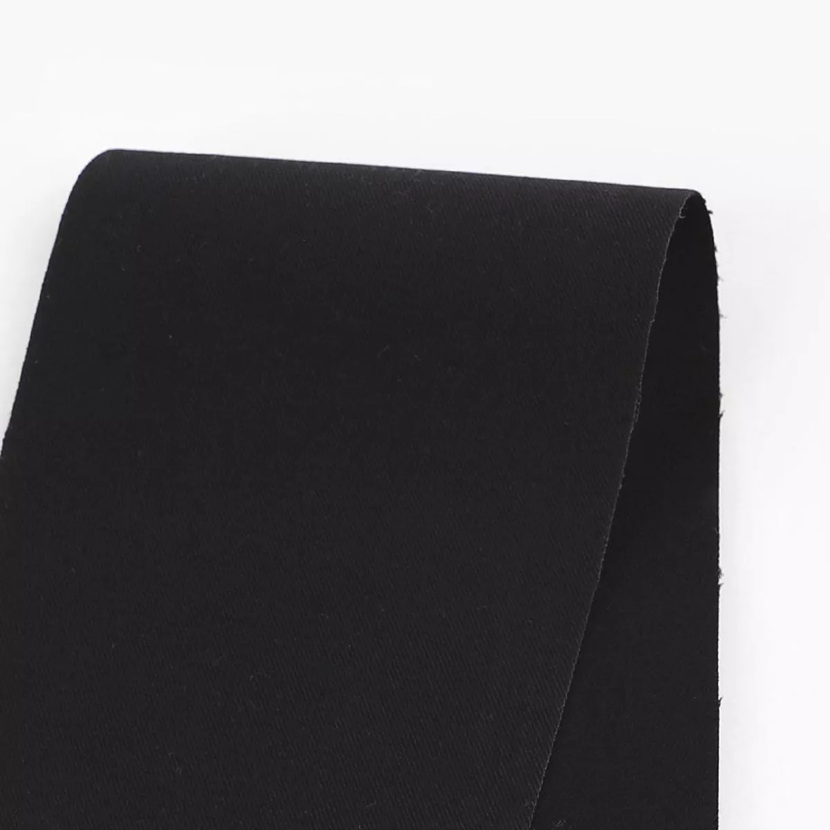 Narrow Stretch Cotton Twill – Black