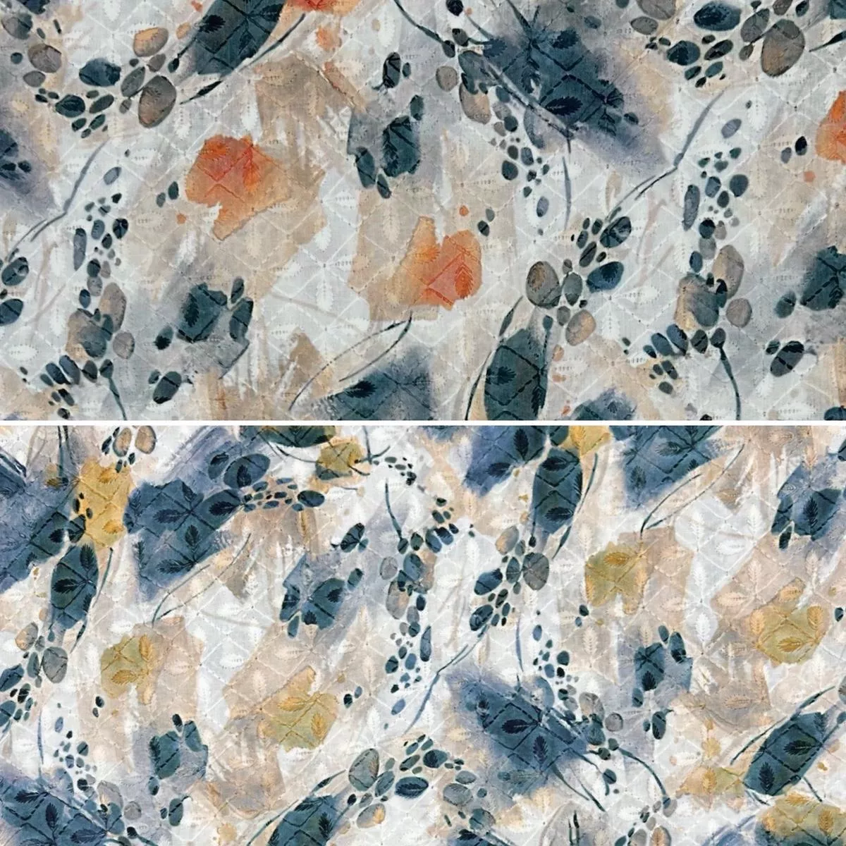 Nature’s Palette Embroidered Polycotton Fabric