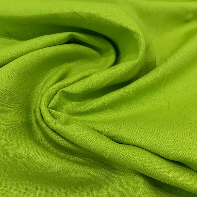 Nevada Linen Fabric – Bright Rave Green