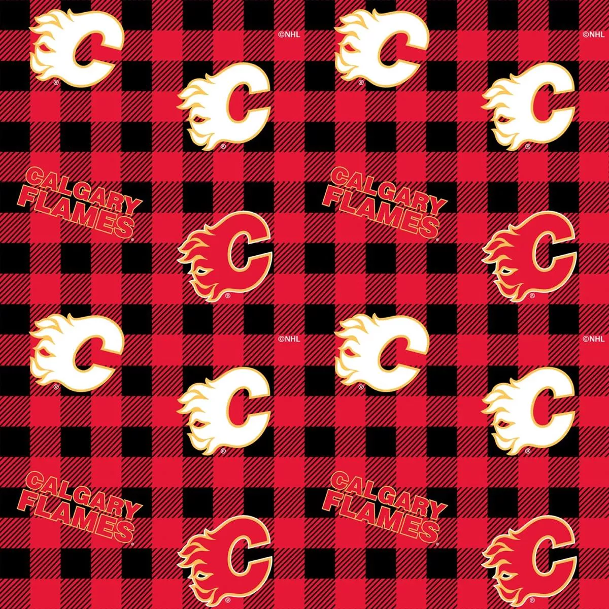 NHL Plaid Calgary Flames Flannel