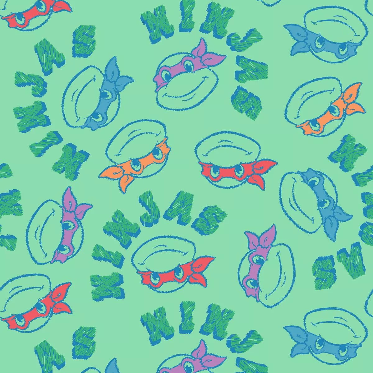 nickelodeon-tmnt-retro-fabric Nickelodeon TMNT Retro Fabric
