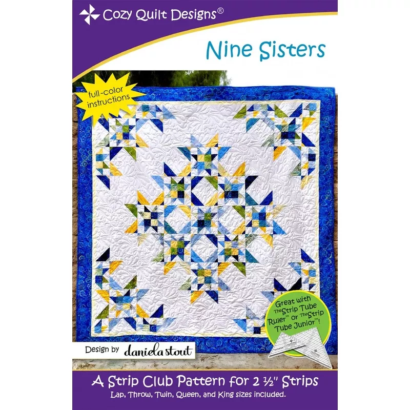 nine-sisters-quilt-pattern-by-cozy-quilt-designs Nine Sisters Quilt Pattern by Cozy Quilt Designs
