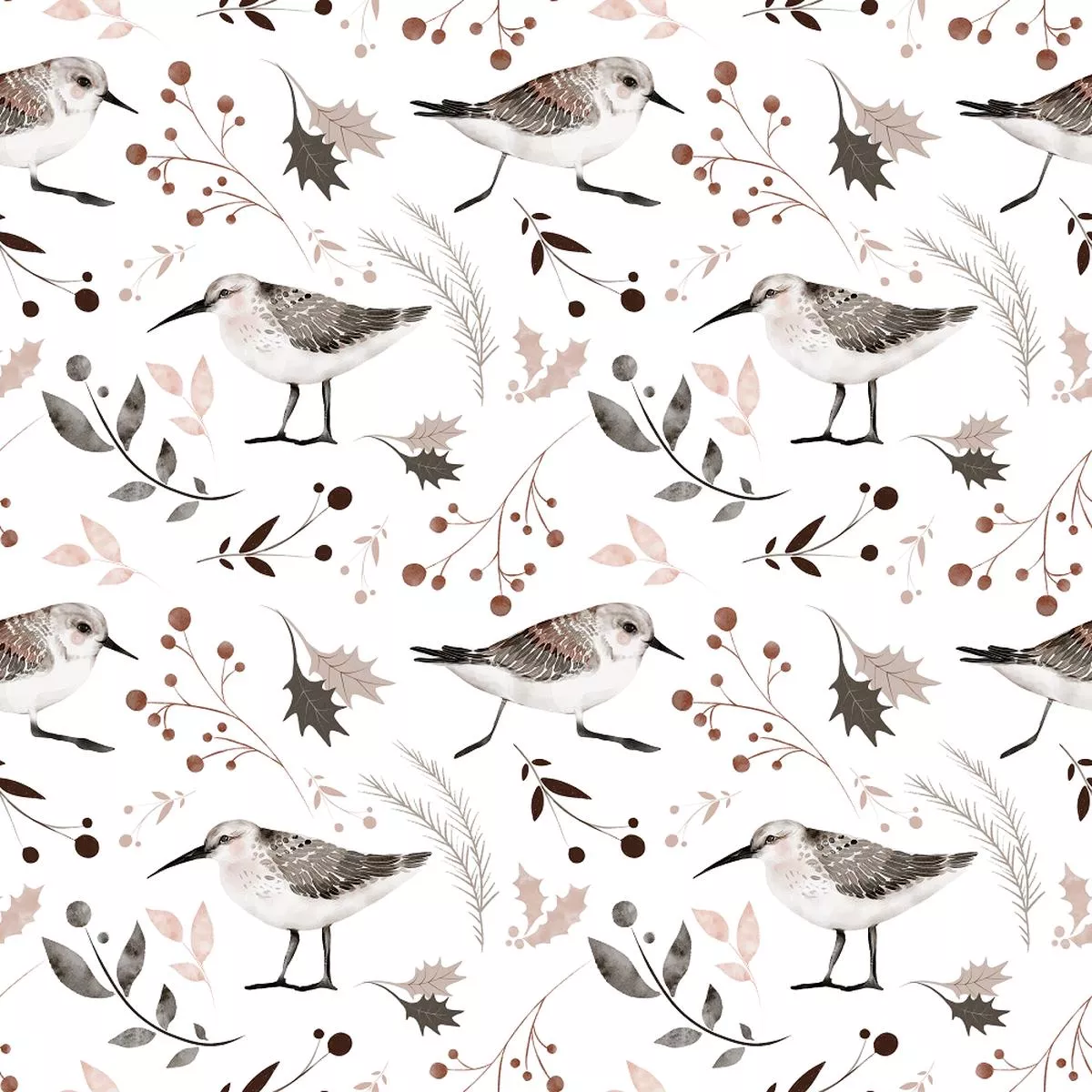 northern-woods-birds-fabric Northern Woods Birds Fabric