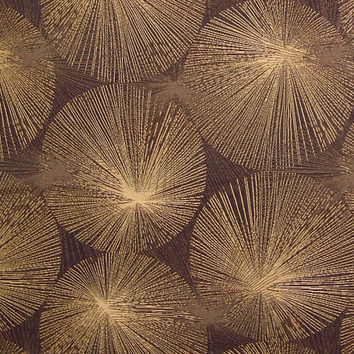 Nova Truffle Firework Design Brown Upholstery Fabric