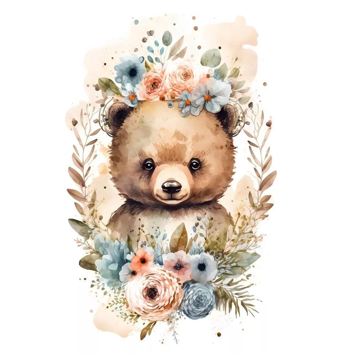 Nursery Baby Bear Fabric Panel