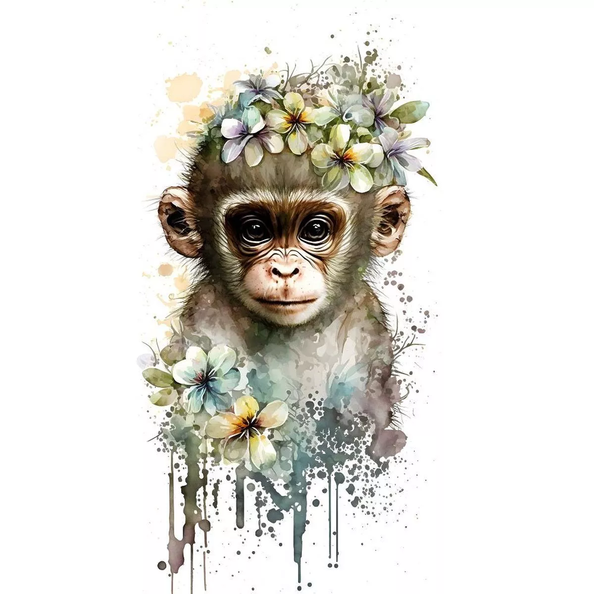 nursery-baby-monkey-fabric-panel Nursery Baby Monkey Fabric Panel