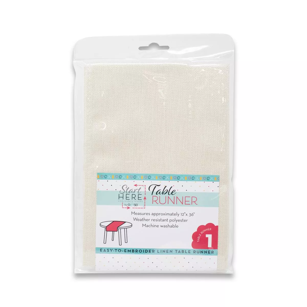 oesd-start-here-12-36-linen-table-runner-oesdtrun OESD Start Here 12×36″ Linen Table Runner OESDTRUN