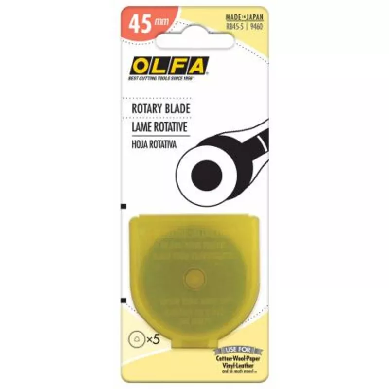 Olfa Rotary Blade 5 Pack 45mm