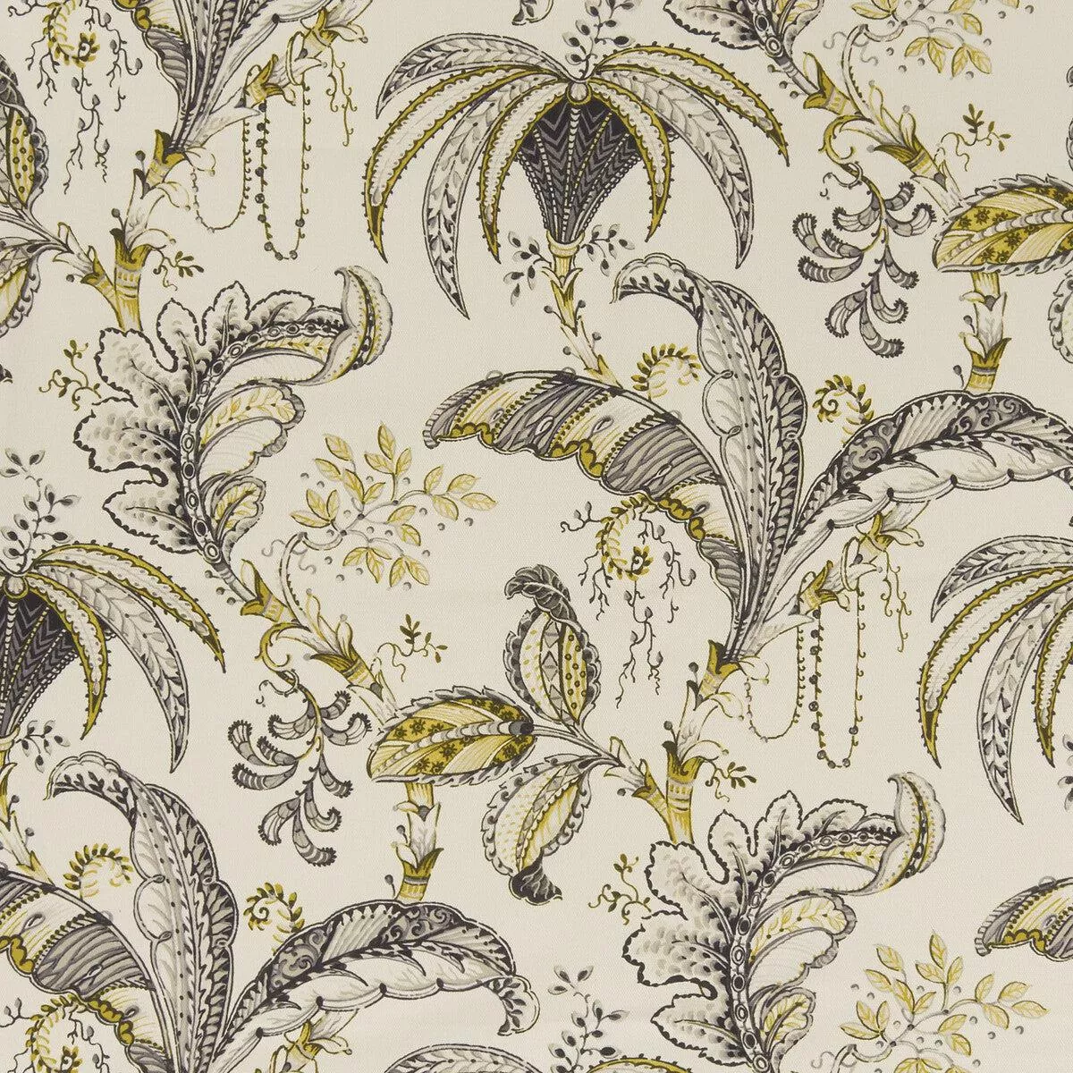 Ophelia Charcoal/Ochre Fabric