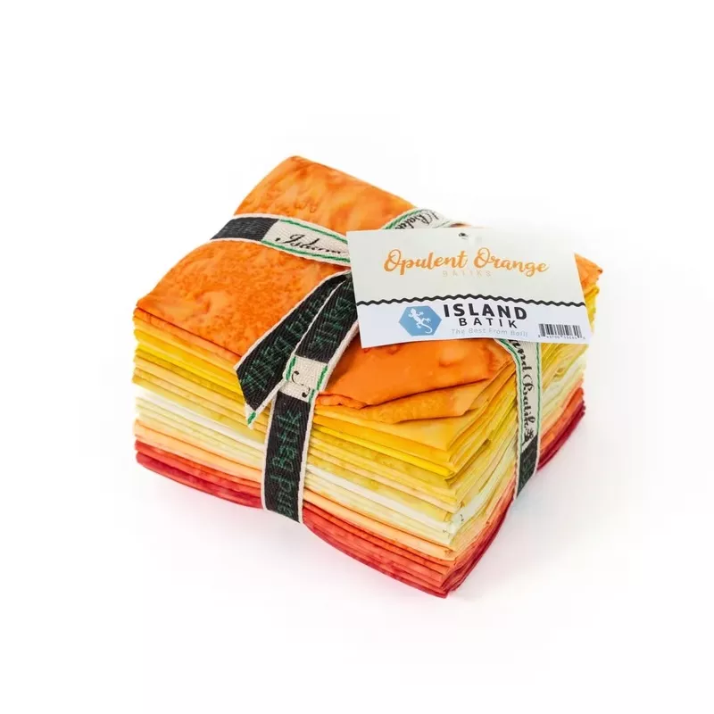 Opulent Orange Batiks Fat Quarter Pack Bundle