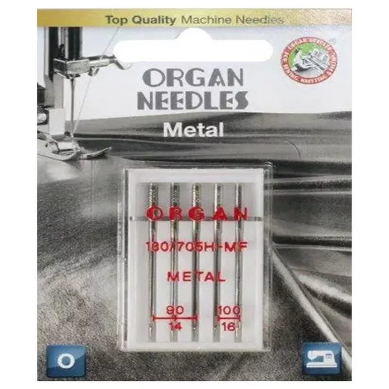 Organ 5pk Assorted Metallic Machine Needles 5510000BL