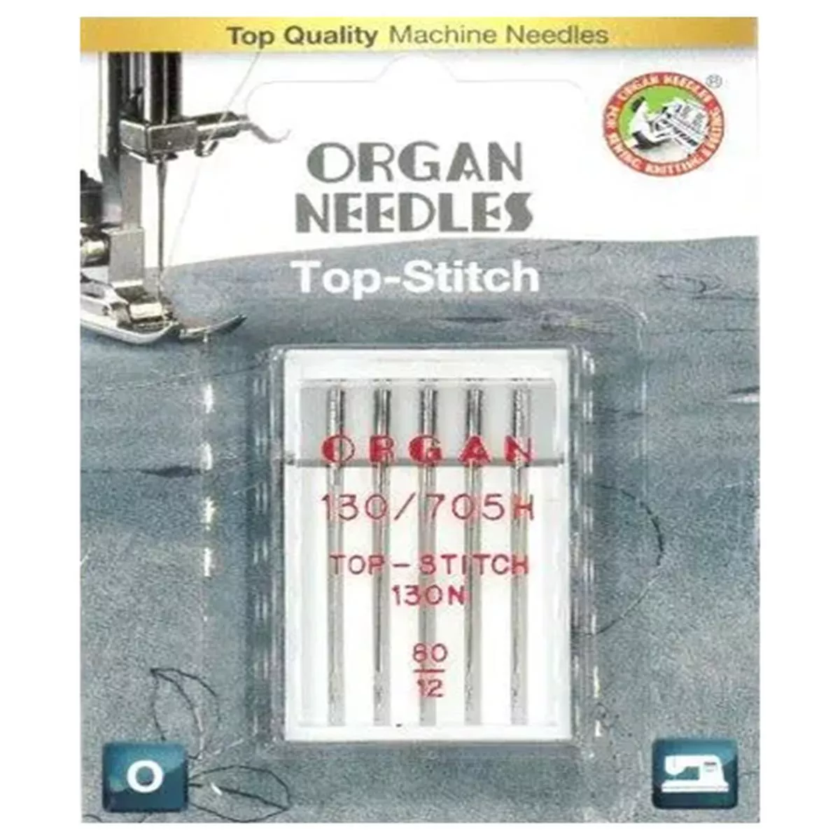 Organ 5pk Top Stitch Machine Needles