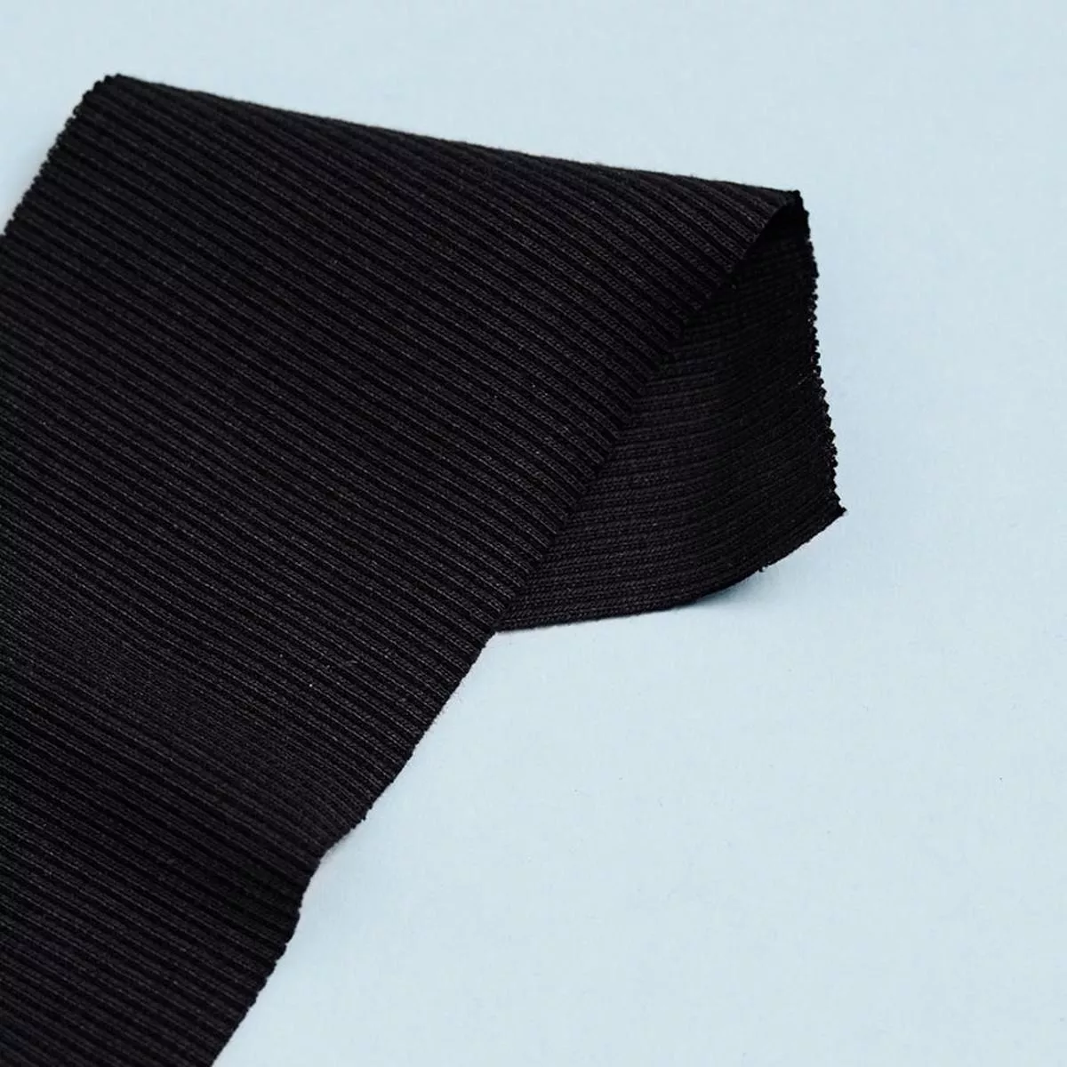 Organic Cotton Ribbing – Black