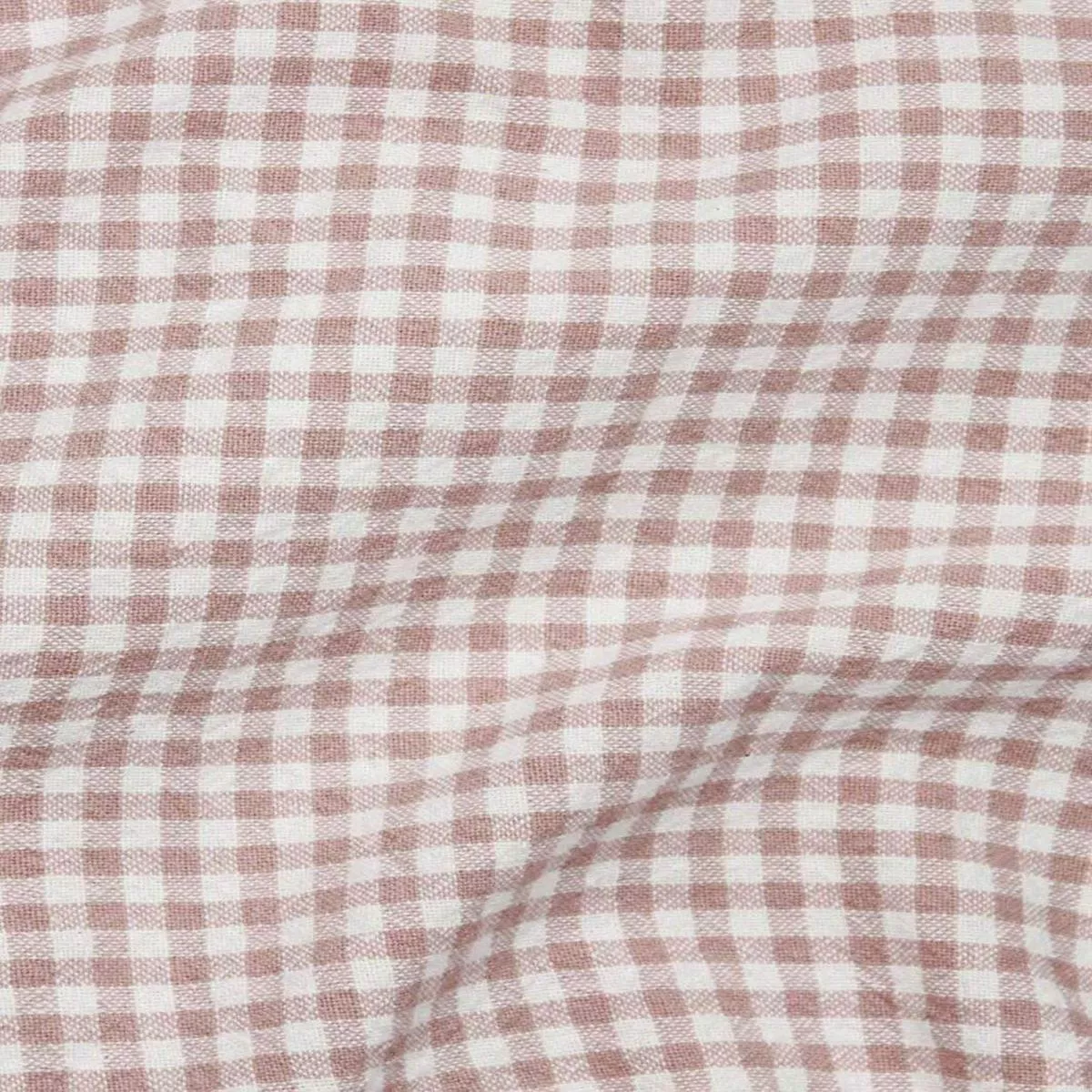 Organic Gingham Dusty Pink