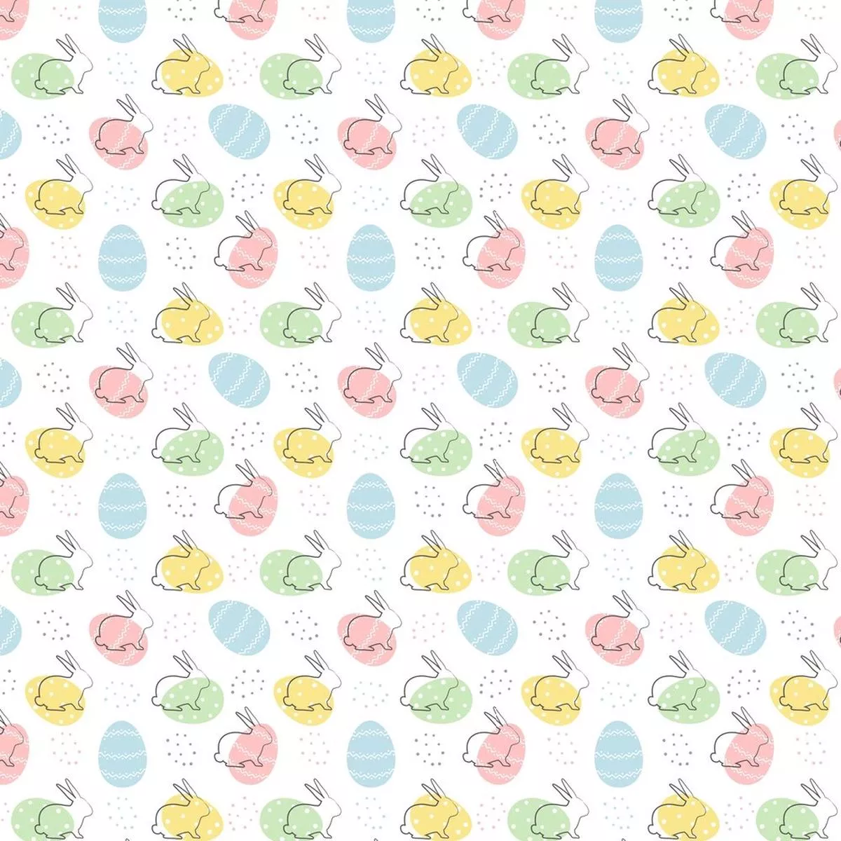 packed-easter-bunny-silhouette-egg-fabric Packed Easter Bunny Silhouette & Egg Fabric