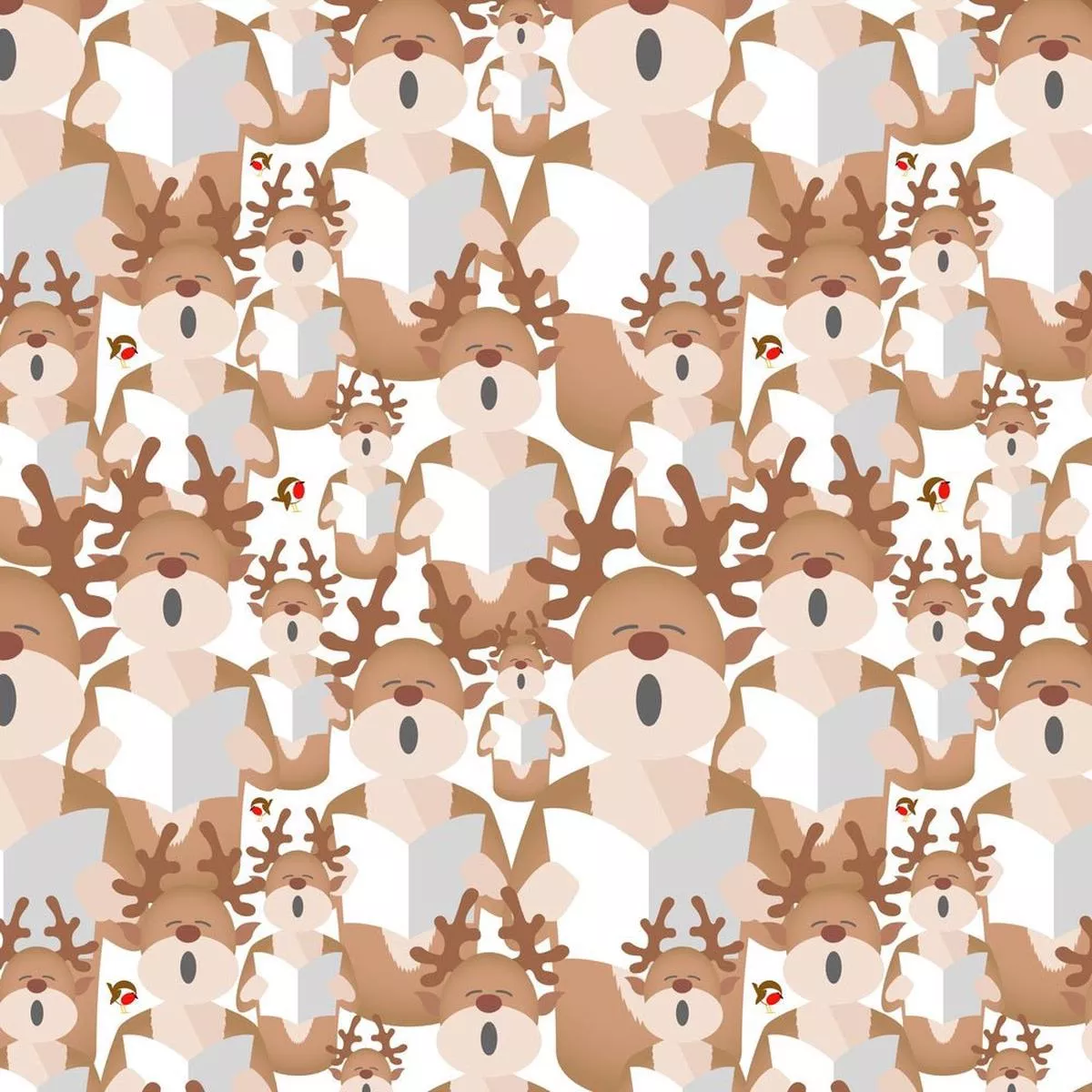 packed-singing-reindeers-fabric Packed Singing Reindeers Fabric