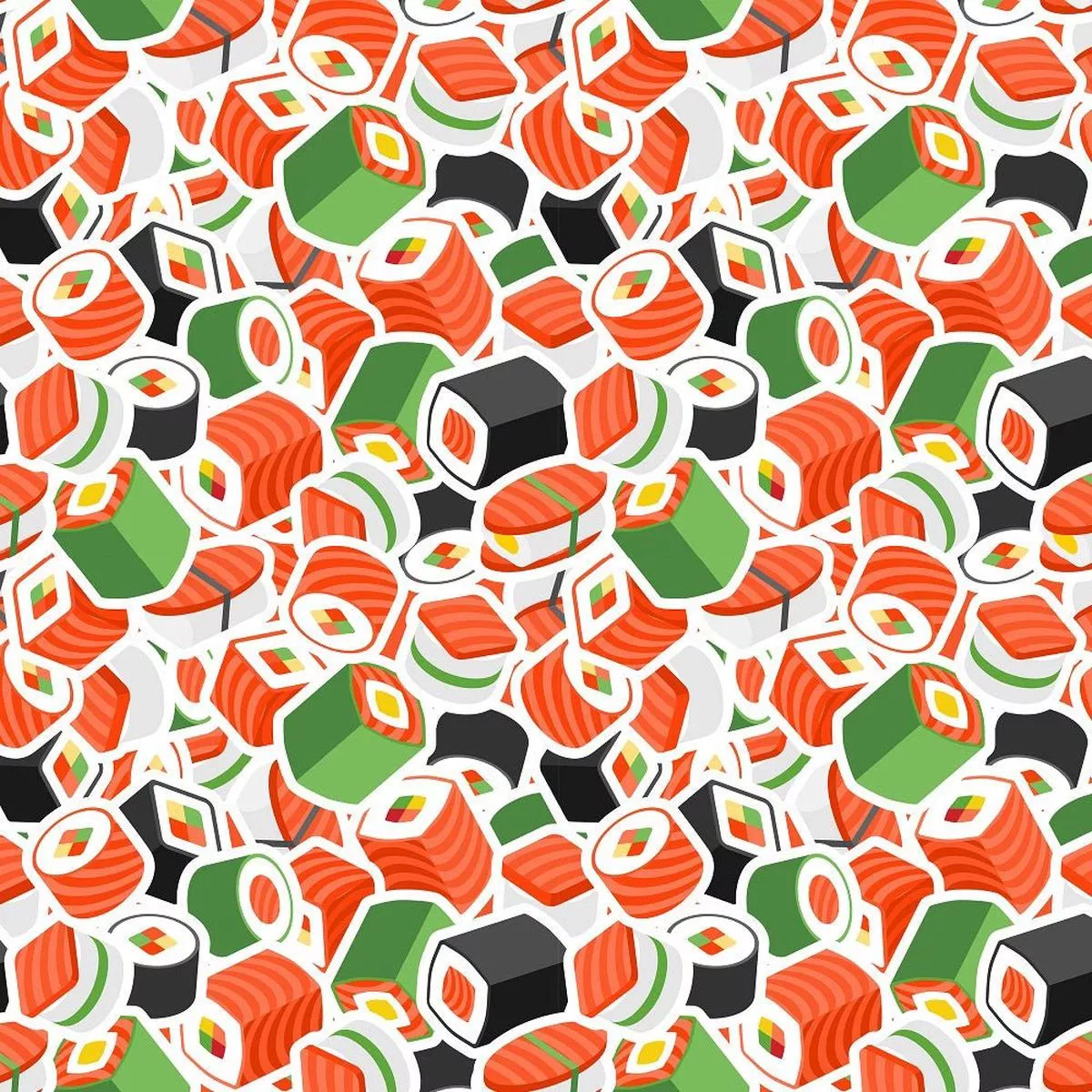 packed-sushi-fabric Packed Sushi Fabric