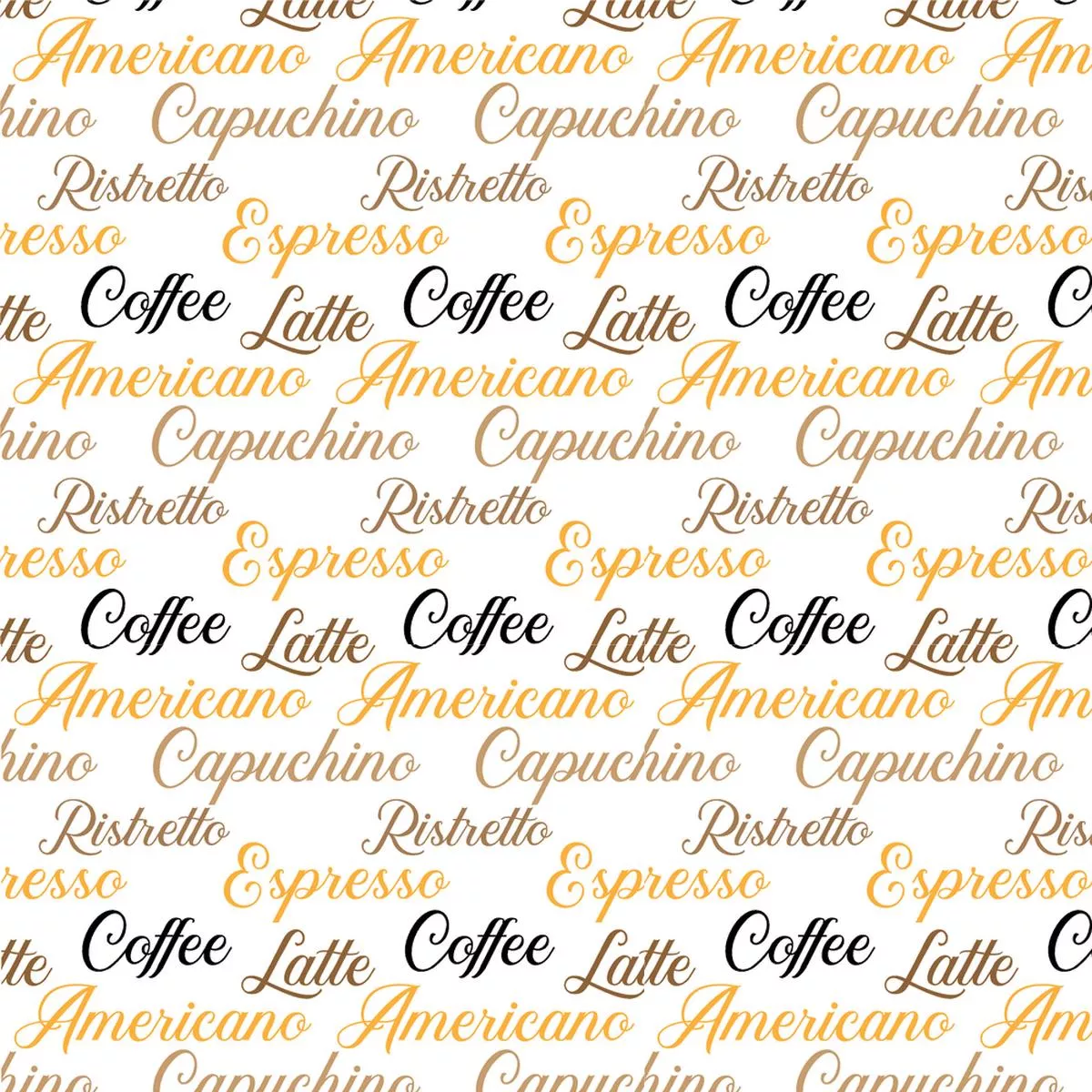 Packed Types Of Coffee Fabric – Variation 2