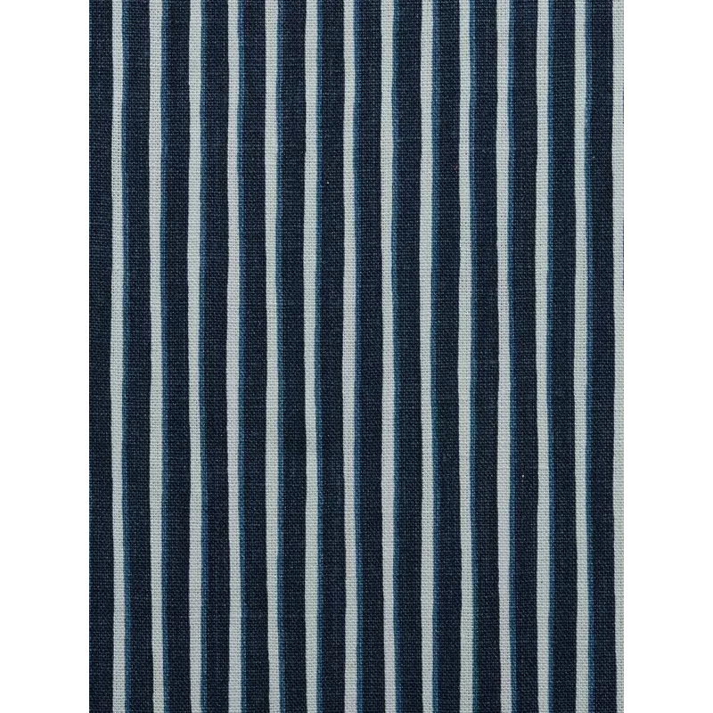 Painted Stripe Fabric Sample, Indigo