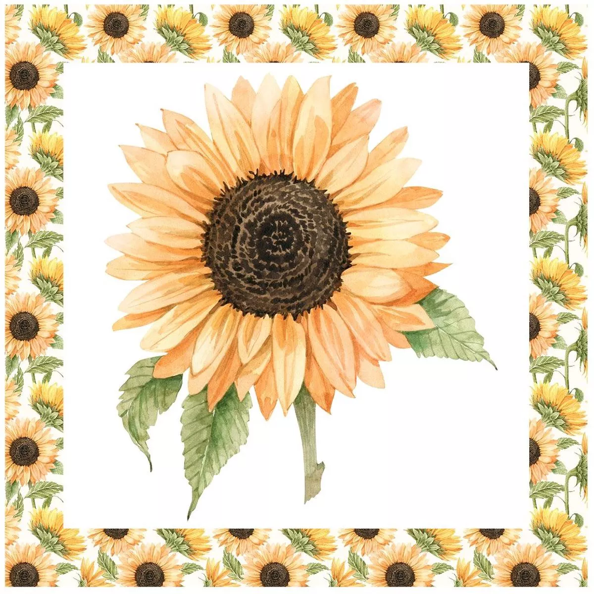 Painted Sunflowers Pillow Panels