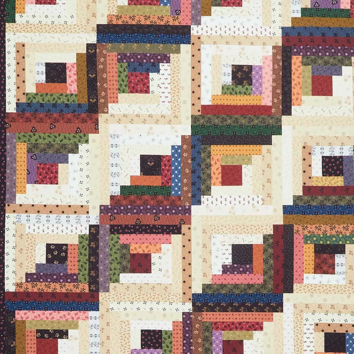 pam-s-cabin-log-cabin-multi-yardage Pam’s Cabin – Log Cabin Multi Yardage