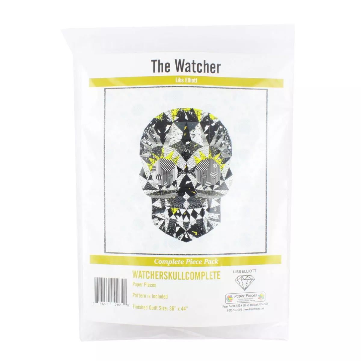 paper-pieces-pack-watcher-skull-epp-quilt-pattern-included Paper Pieces Pack for Watcher Skull EPP Quilt Pattern Included