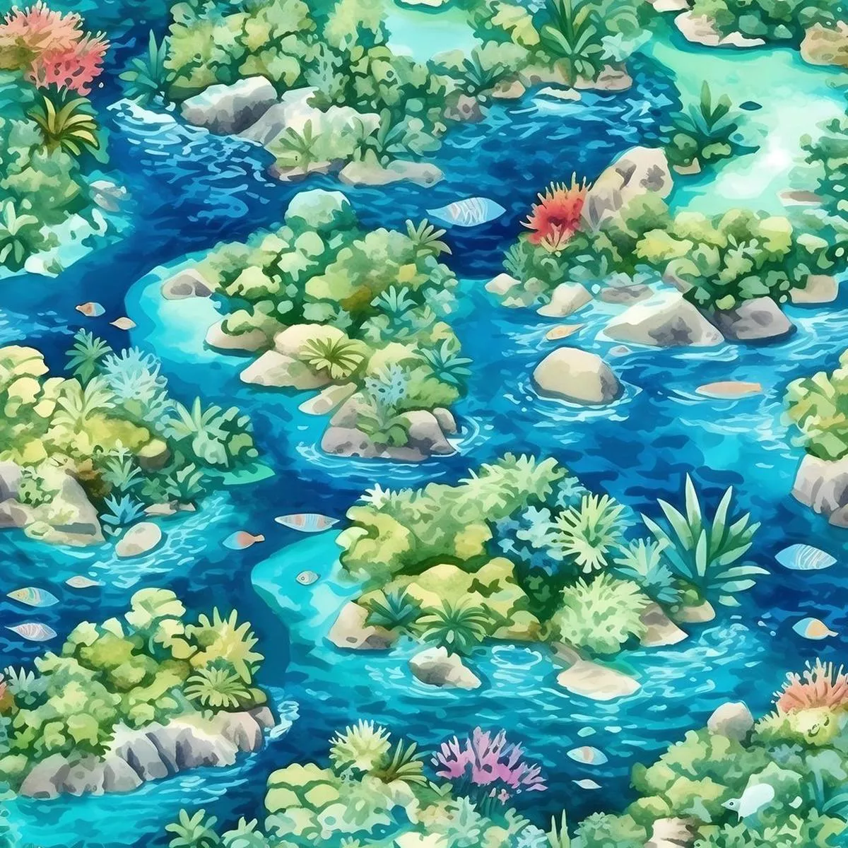 paradise-beach-pattern-5-fabric Paradise Beach Pattern #5 Fabric