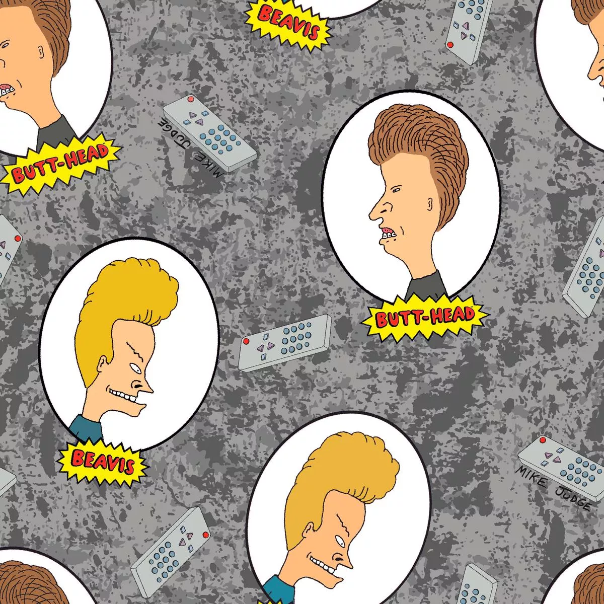 paramount-beavis-butthead-scattered-remotes-fabric Paramount Beavis & Butthead Scattered Remotes Fabric