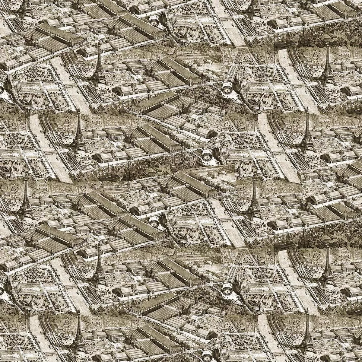 paris-nights-map-sepia-yardage Paris Nights – Map – Sepia – Yardage