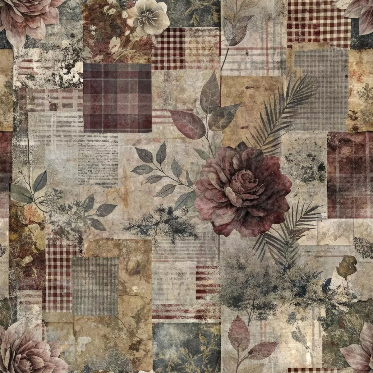 Patched Memories Pattern 1 Quilting Cotton Fabric