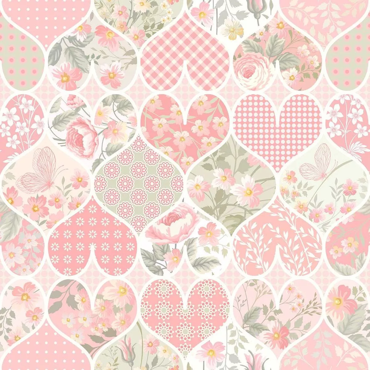 patchwork-hearts-with-flowers-fabric-pastel Patchwork Hearts with Flowers Fabric – Pastel