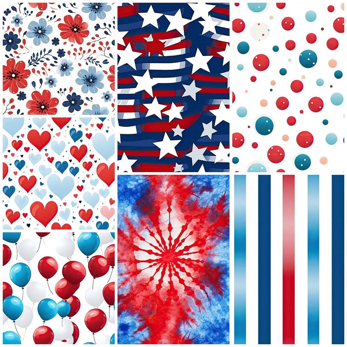 patriotic-burst-fat-quarter-bundle-7-pieces Patriotic Burst Fat Quarter Bundle – 7 Pieces