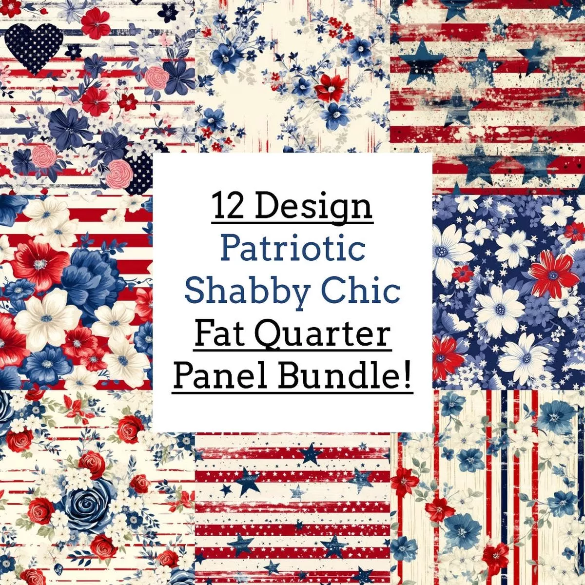 patriotic-shabby-chic-fat-quarter-bundle Patriotic Shabby Chic Fat Quarter Bundle