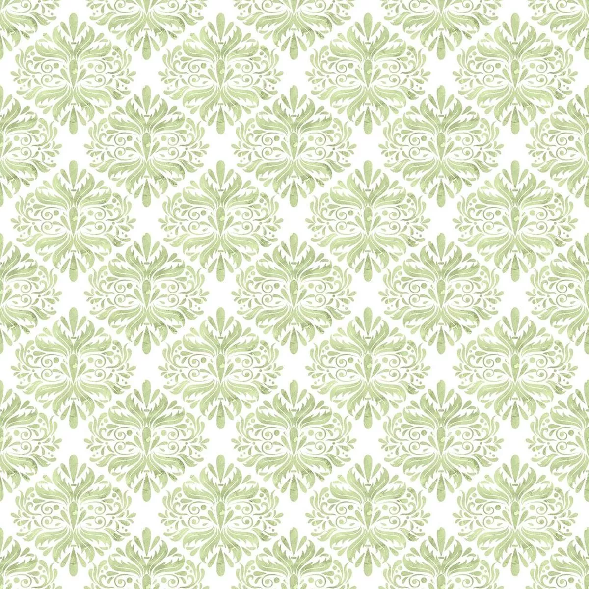 Patterned Dourado Adamascado Fabric – Green