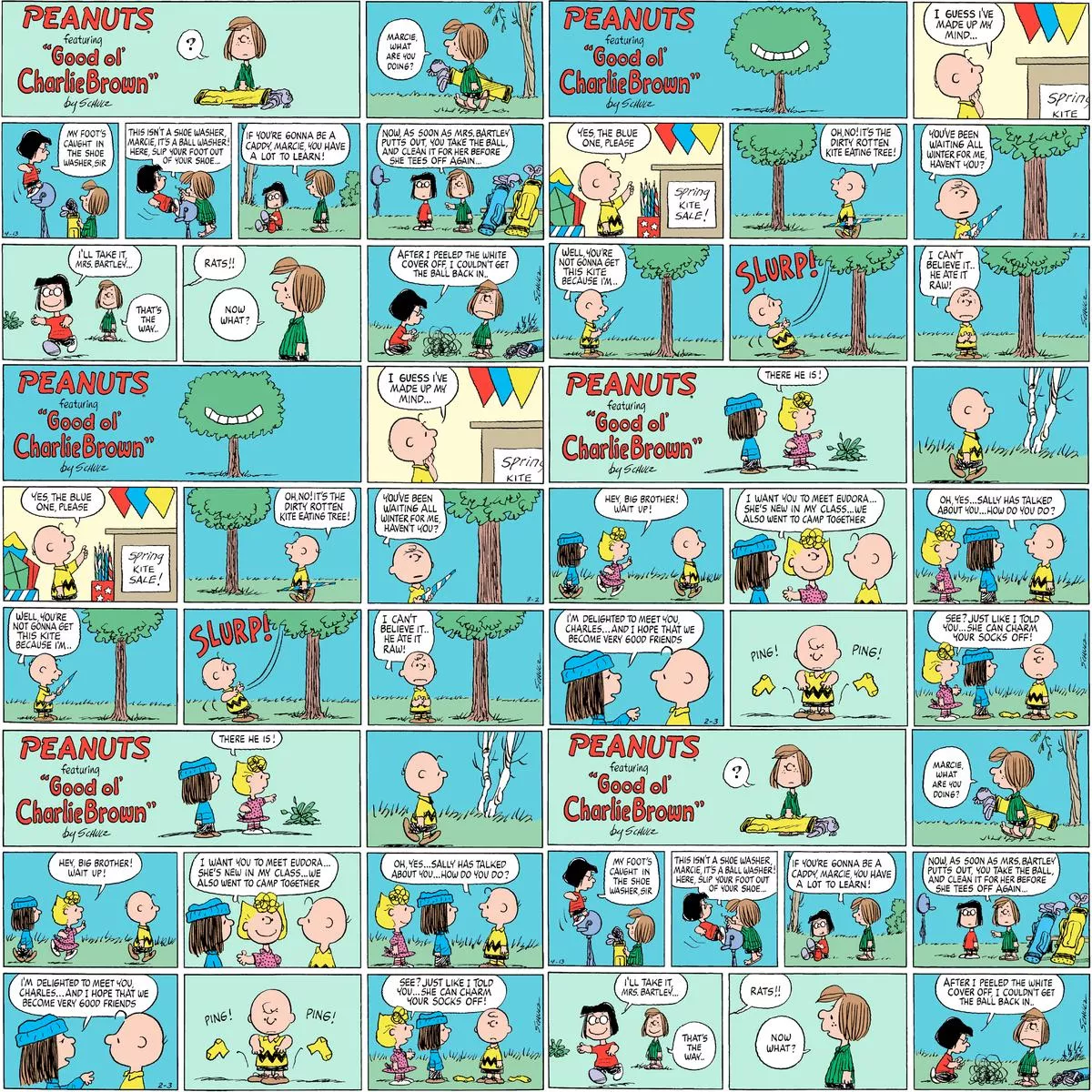 peanuts-charlie-brown-comic-strip-fabric Peanuts Charlie Brown Comic Strip Fabric