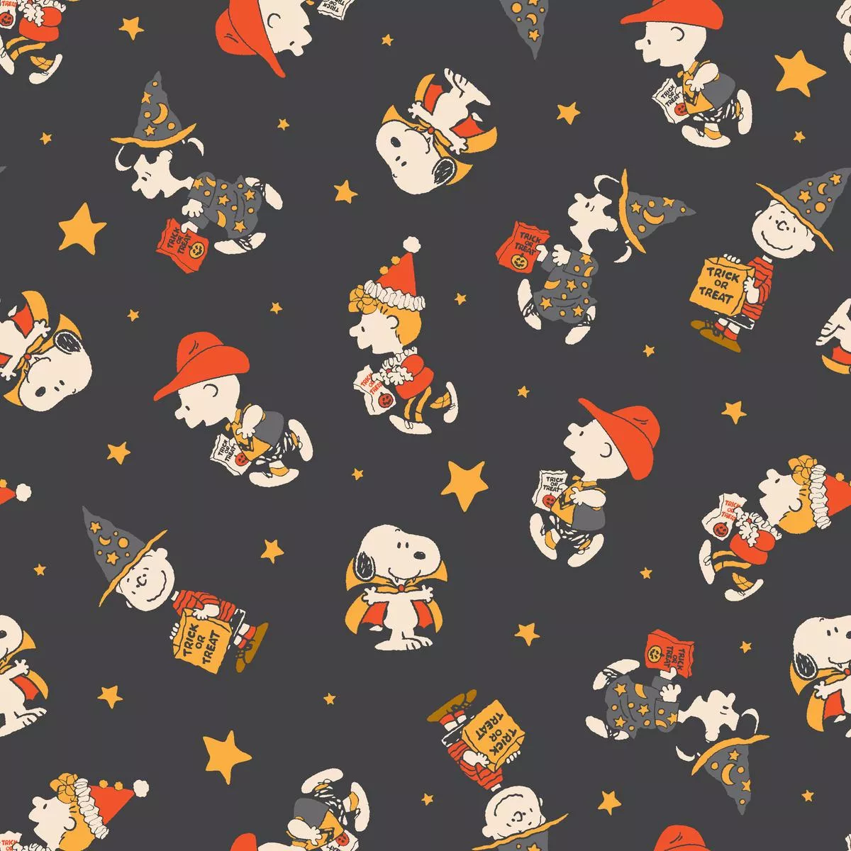 Peanuts Charlie Brown & Friends Candy Crew Fabric