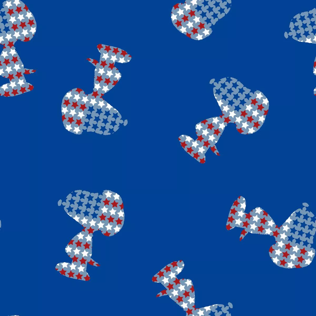 peanuts-patriotic-snoopy-on-blue-fabric Peanuts Patriotic Snoopy on Blue Fabric