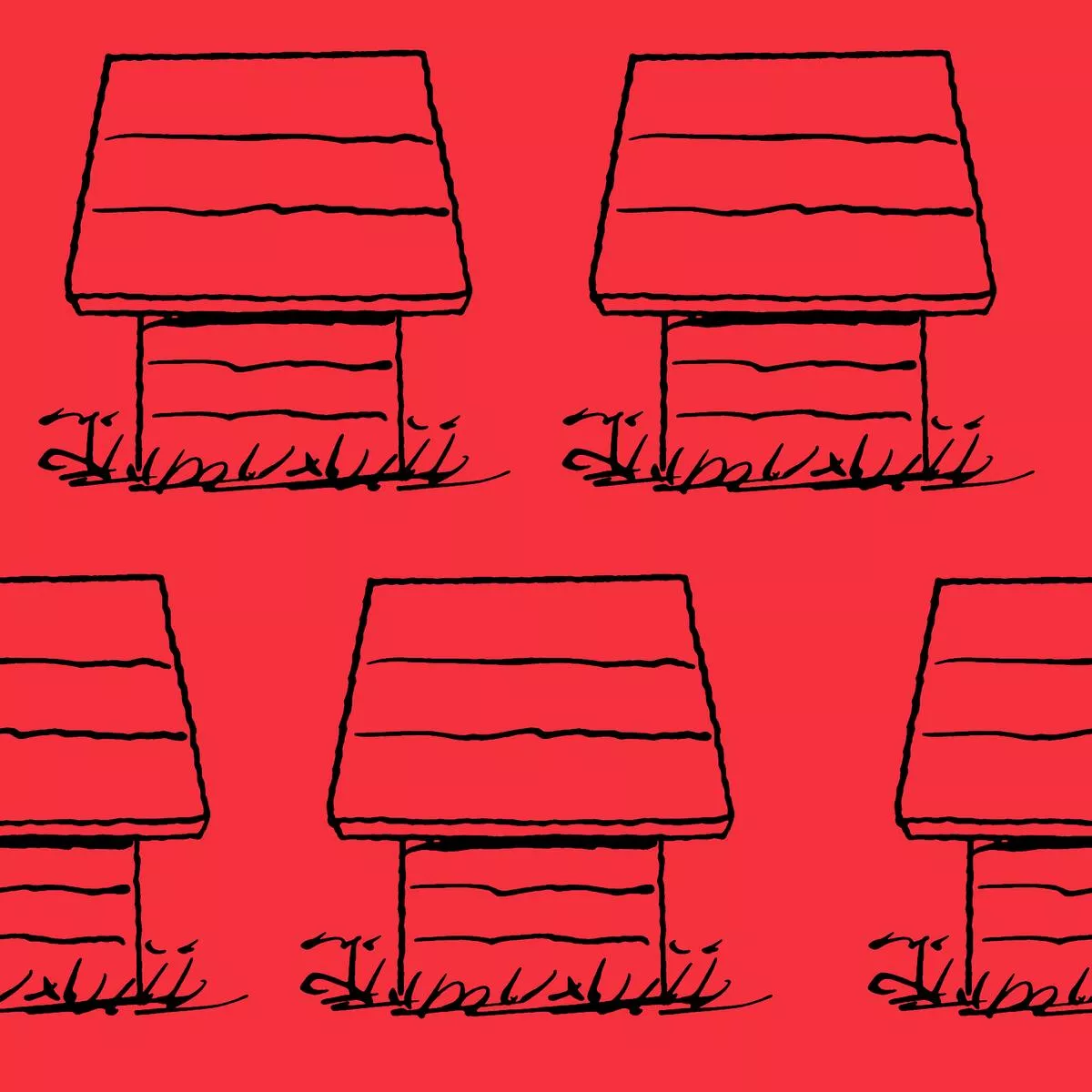 Peanuts Snoopy Houses Fabric