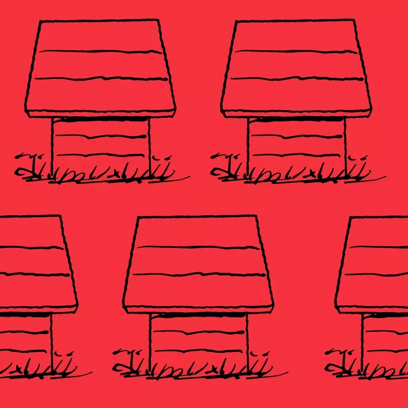 peanuts-snoopy-housesfabric Peanuts Snoopy HousesFabric